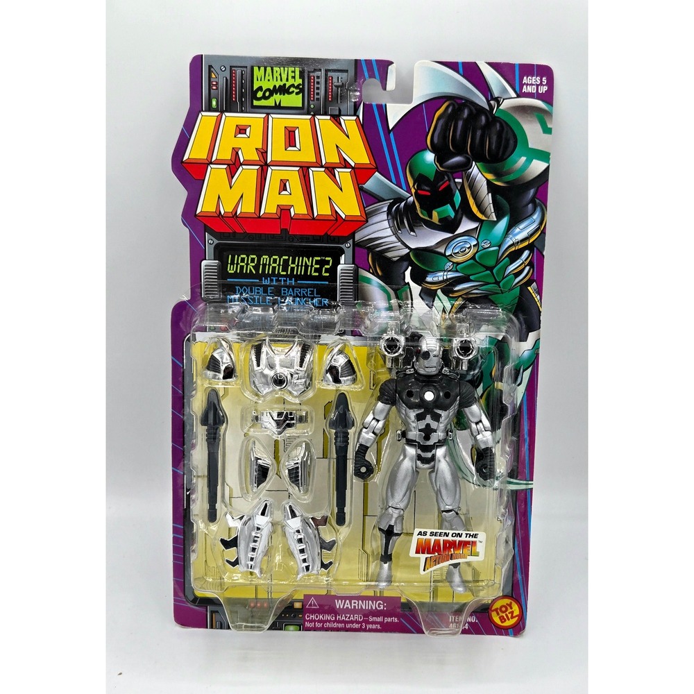 Marvel Iron Man War Machine 2 with Double Barrel Missile Launcher Toy Biz MOC 94